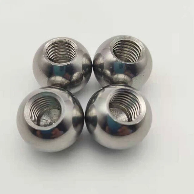Thread Ball Bearing Round Balls Half-hole Stainless Steel M8-M20 Dia 15MM-60MM