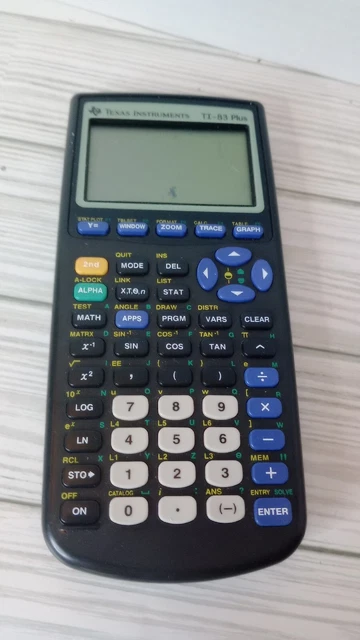 Texas Instruments TI-83 Plus Graphing Calculator - Tested & Functional