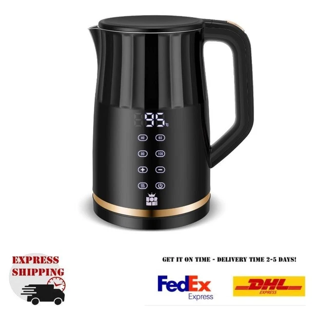 Bouilloire Électrique Sans Fil Coloris Gris Et Bois - 1,7L - 2200W