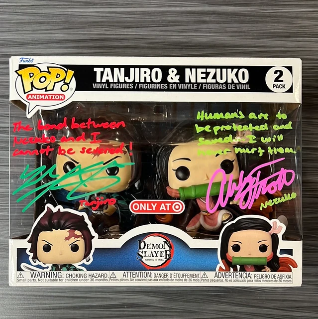 Funko POP! Animation: Demon Slayer - Tanjiro & Nezuko (Target)(Signed Zach Aguil