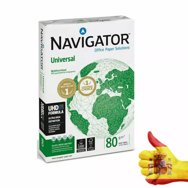 Navigator A4 80 gr - Papel, Paquete de 500 Hojas, Blanco Envió 24horas