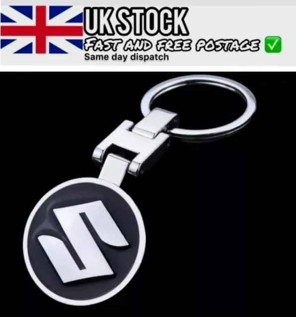 Suzuki Car Keyring Keychain With 3D Logo Both Sides COME IN A GIFT BOX /UK Stock