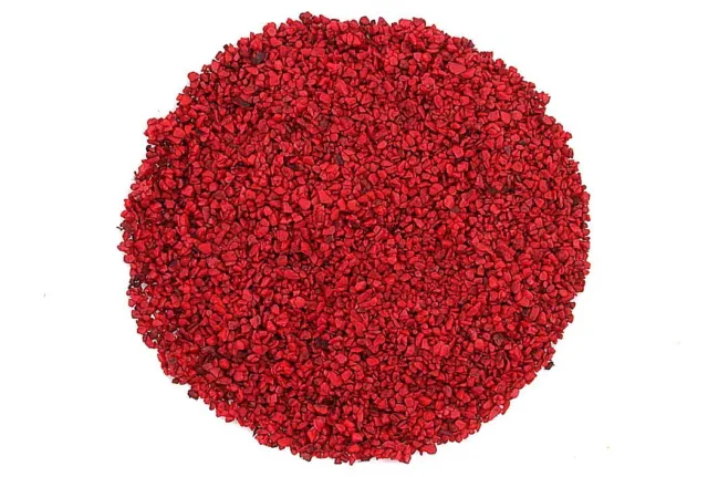 Chip de incrustación artesanal de resina sintética rojo coral de 1/4 libras 4 onzas 2 mm y menos