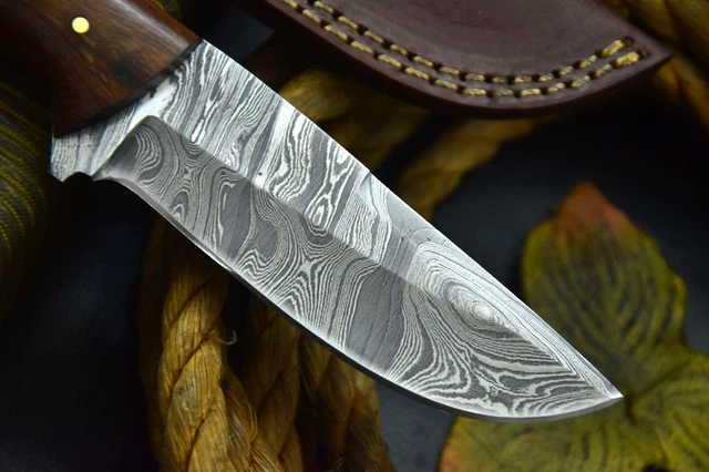 Custom 9.0"OAL Hand Forged Damascus Steel Hunting Knife Handmade (J4-A) 4