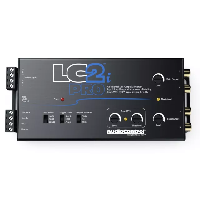 Auto 2-Kanal High-Low Konverter AudioControl LC2i PRO AccuBASS® Bass-Steuerung