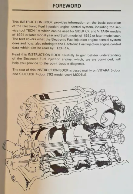 Suzuki Electronic Fuel Injection System Instruction Manual - 1991 onwards 2