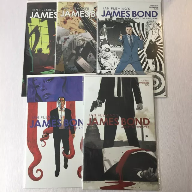 Dynamite Comics James Bond Agent of Spectre Full Set #1-5 Bagged and Boarded