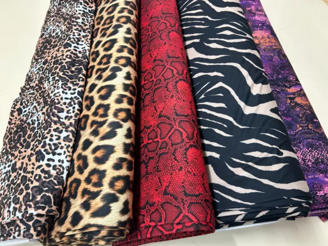 Leopard Tierdruck Baumwollmischung Jerseystoff 150cm breit Stretchmaterial 3