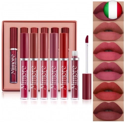 Mimore Rossetto Kit lucidalabbra per rossetto liquido opaco 6 pezzi/set Kit