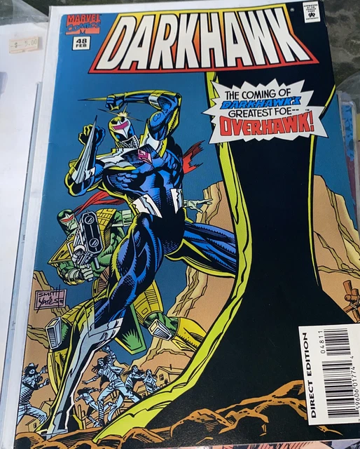 DARKHAWK # 48 MARVEL COMICS February 1995 OVERHAWK 1st APPEARANCE LOW PRINT RUN