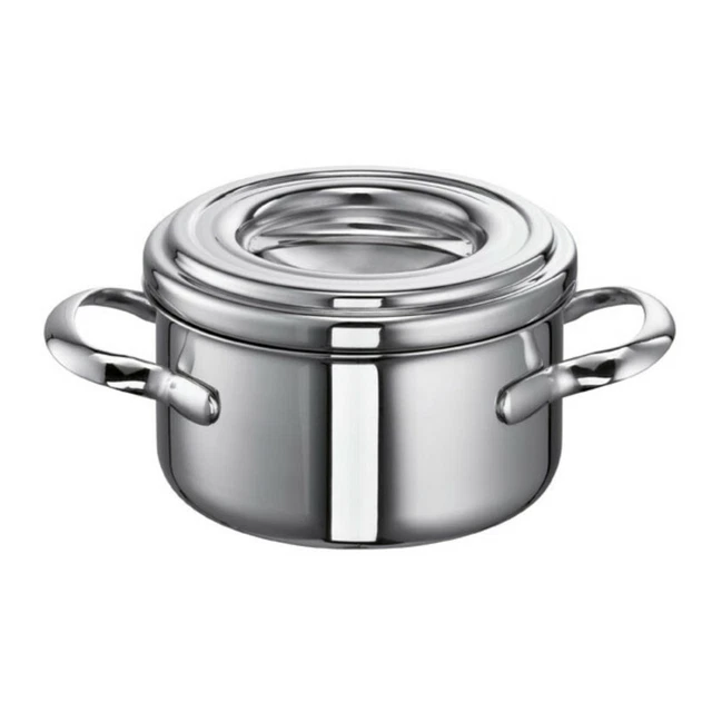 Schulte-Ufer Bratentopf Romana i, Schmortopf Gartopf Edelstahl 18/10, 14 cm, 1 L
