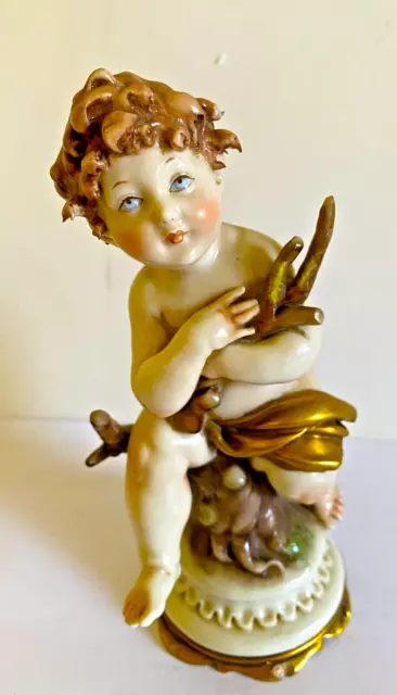 Capodimonte Porcelain Four Seasons Winter Cherub Harvest by Giuseppe Cappe 1950s