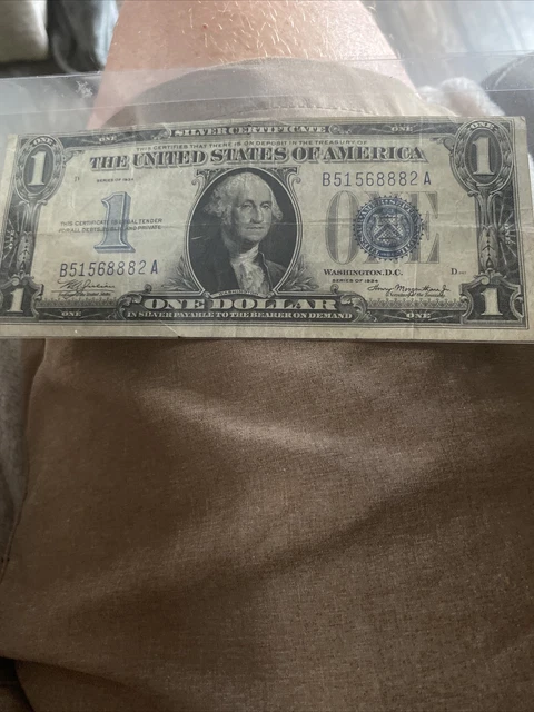 1934 $1 Funnyback Silver Certificate Note - $1 Dollar Bill -