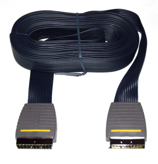 Cable 5m. Premium SCART-SCART macho plano Euroconector Nuevo