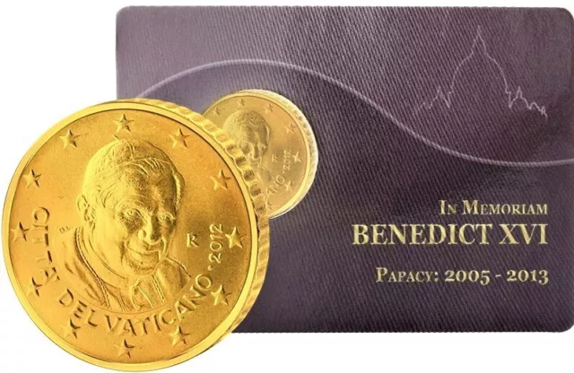 50 Cent Vatikan In Gedenken an Papst Benedikt XVI. 2006-2013 / Neu
