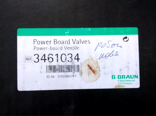 3461034 B Braun válvulas de placa de alimentación