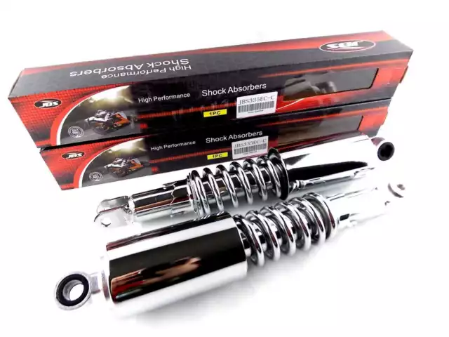 HONDA CB650 335mm JBS CHROME REAR SHOCK ABSORBERS EYE TO CLEVIS