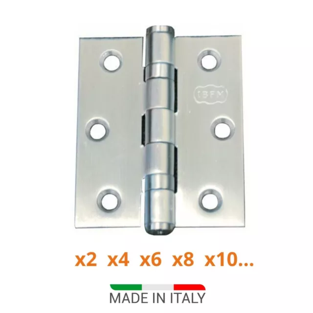 Cerniere per porta a libro Ala piana Cuscinetto sfera Acciaio Inox satinato IBFM