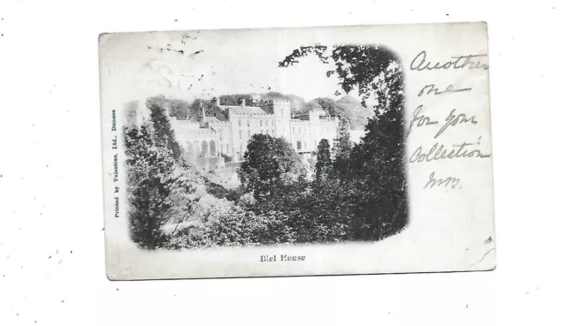 Biel House near Dunbar Stenton East Lothian Postcard 1901 Queen Victoria Stamp