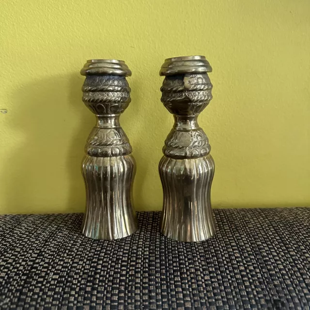 Pair French Antique Brass cord pulls for curtain drapery for interior decor