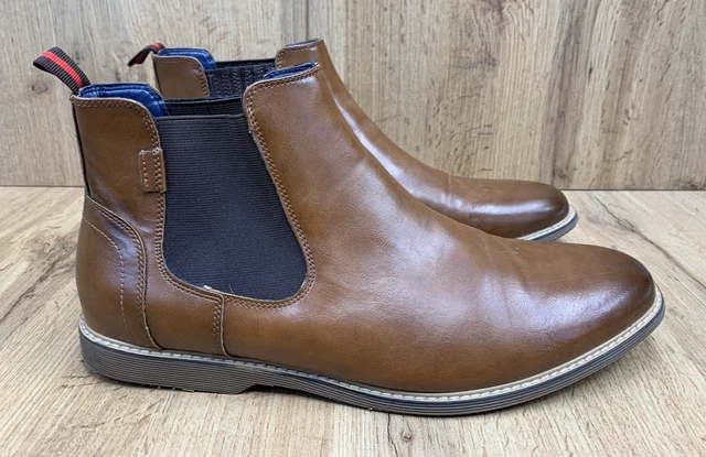 STEVE MADDEN MISTRO Chelsea Boots Cognac Brown Size 13 Beautiful Smooth ...