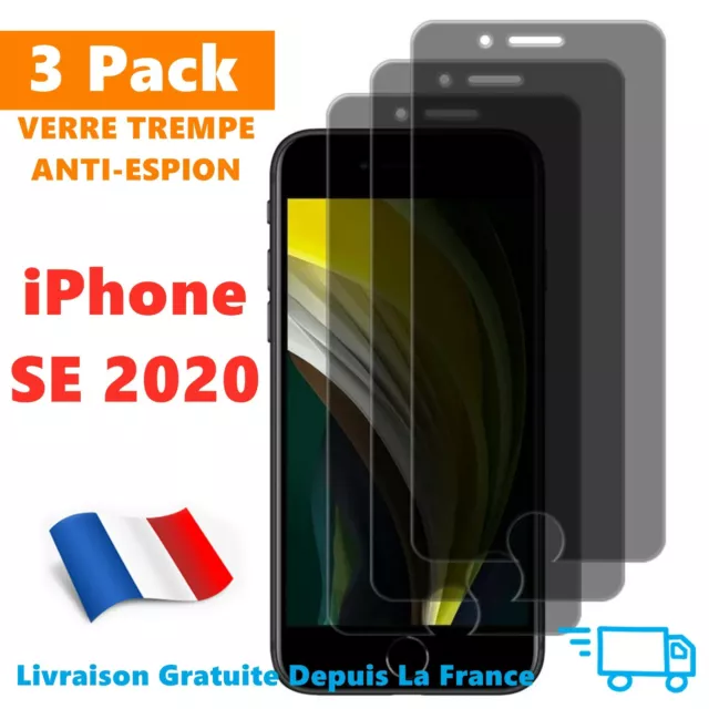 Verre Trempé Anti-espion Film Protection pour iPhone 14/13/12/11 SE/6/7/8/X/XR