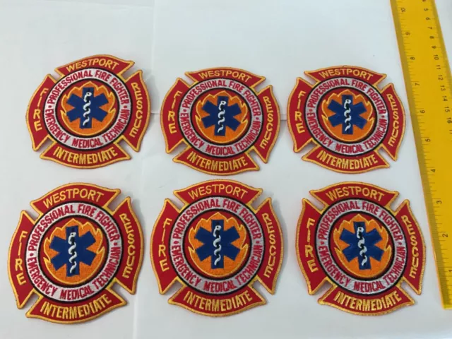 Westport Fire Rescue Intermediate Massachusetts patch collectible set.