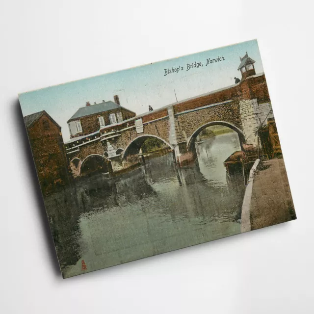 A3 PRINT - Vintage Norfolk - Bishop's Bridge, Norwich