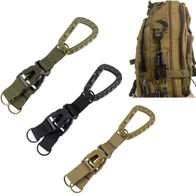 Tactical Carabiner Molle System D Buckle Backpack Hook Outdoor Tool Keychain Bag