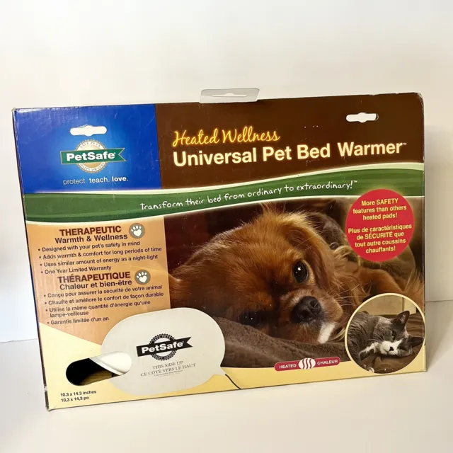 HEATED WELLNESS UNIVERSAL PET BED WARMER BY PET SAFE Brand New 10in X 14in
