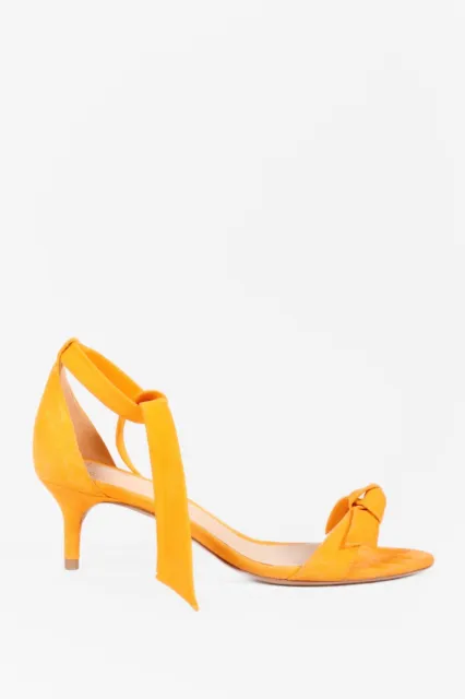 Alexandre Birman Clarita Orange Suede Sandals, Size 37