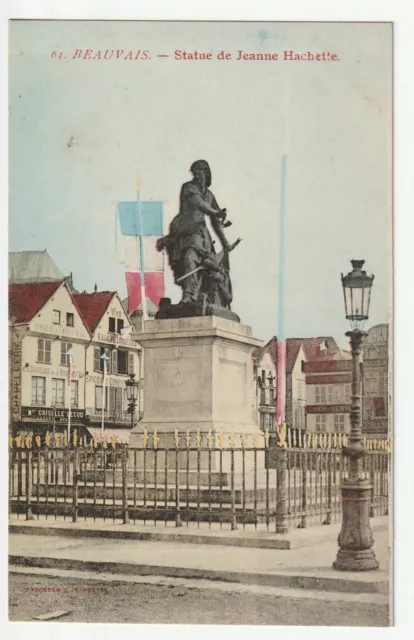 BEAUVAIS - Oise - CPA 60 - Statue de Jeanne Hachette