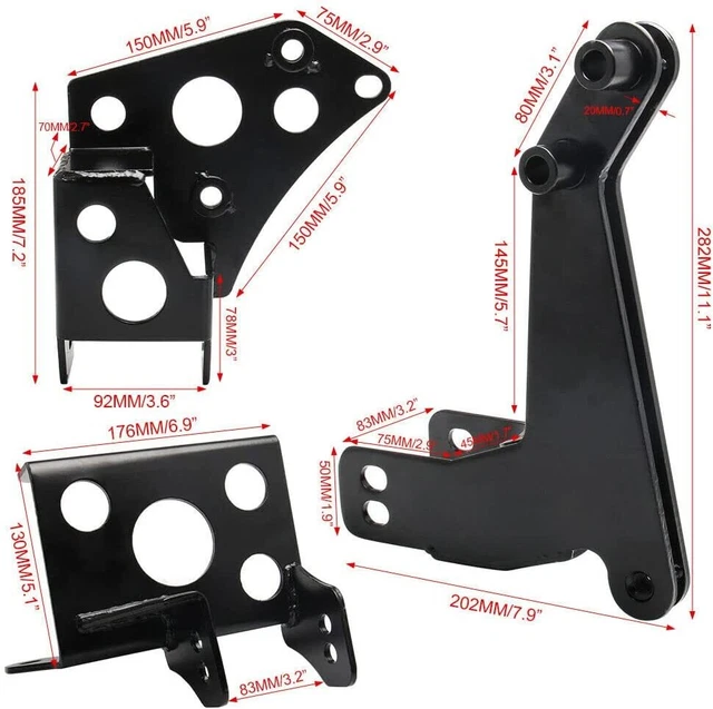 EMUSA Billet Aluminum K-Swap Engine Mount Kit For 96-00 Honda Civic K20/K24 Race
