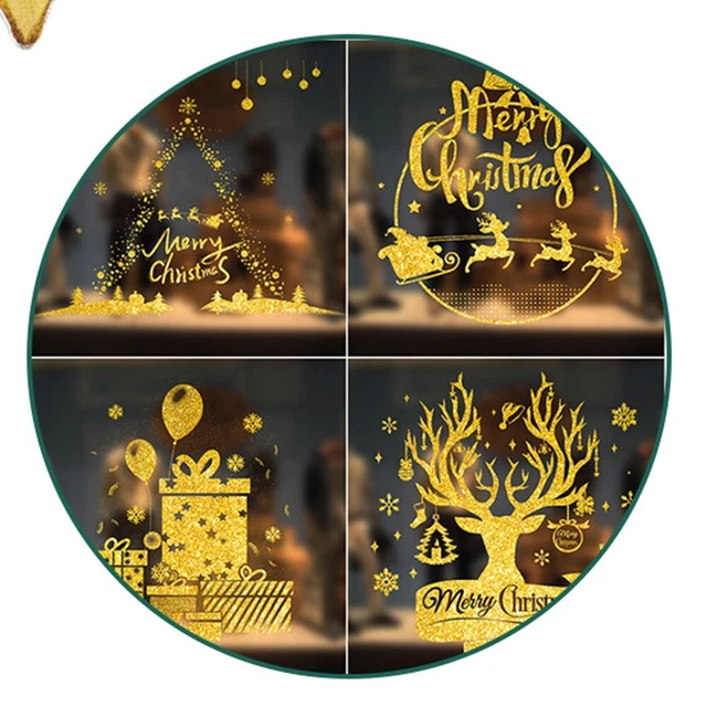 1 pegatina de vidrio pegatina de Navidad pegatina de PVC respetuoso con el medio ambiente desmontable