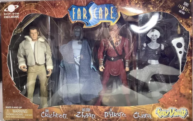 SALE $53 Box Set FarScape 4 Action Figures & Trading Card Sci Fi Exclusive NRFB