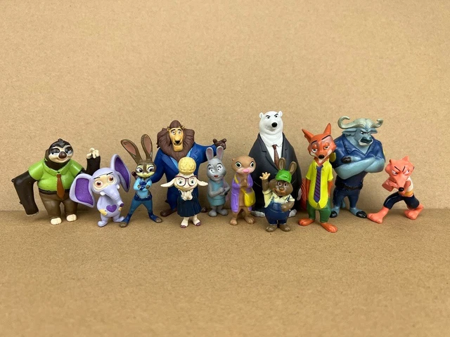 12PCS ZOOTOPIA ZOOTROPOLIS Judy Hopps Nick Wilde Mr Big Mini Toys Doll ...
