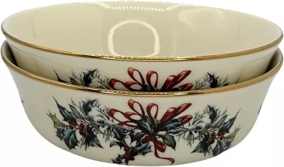 Lenox Winter Greetings All Purpose Bowls Cardinal USA Set of 2