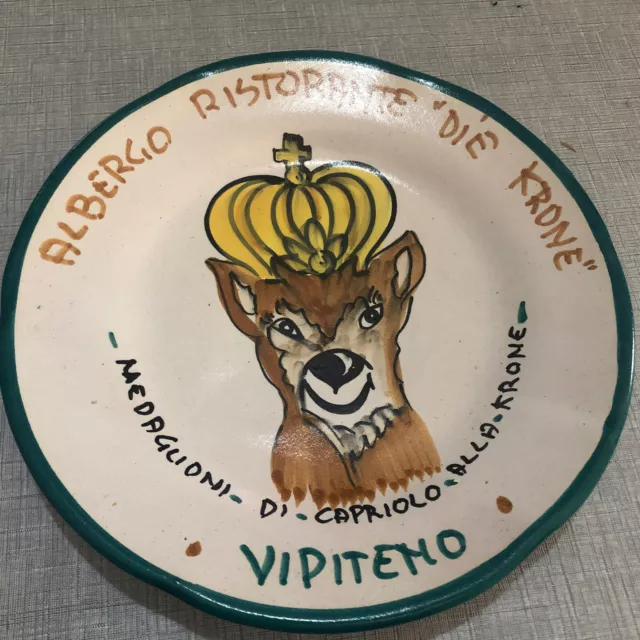 Piatto Ristorante Del Buon Ricordo-Die Krone-Vipiteno