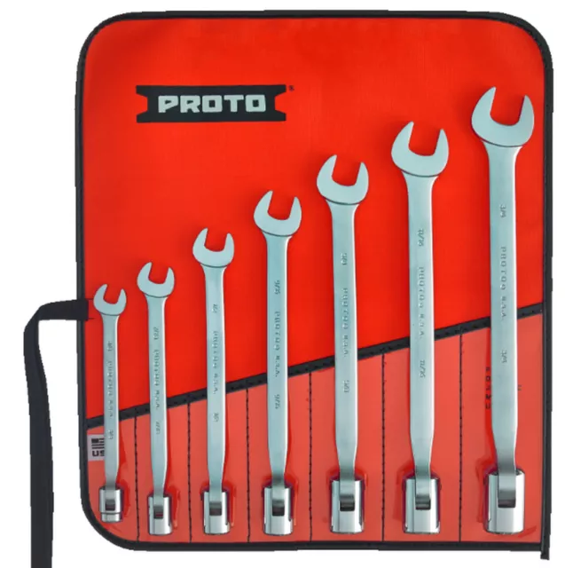 Proto® J1270A 7 Piece Flex-Head Wrench Set - 12 Point 3/8" to 3/4" Made in USA