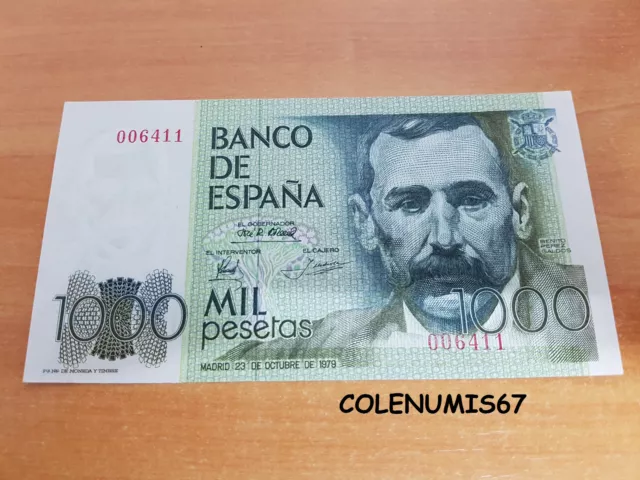 1000 Pesetas España Spain Spanien 1979 - Sc Unc - Numero Muy Bajo 6411 2