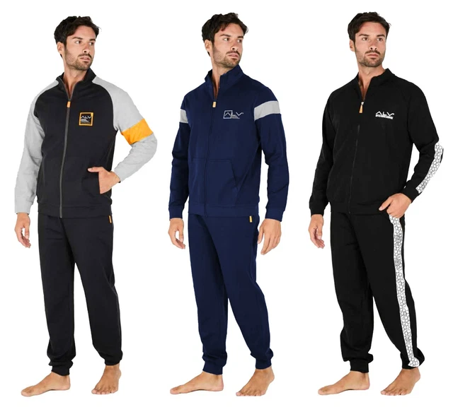 tuta uomo ALVIERO MARTINI moda COTONE french terry full zip tempo libero