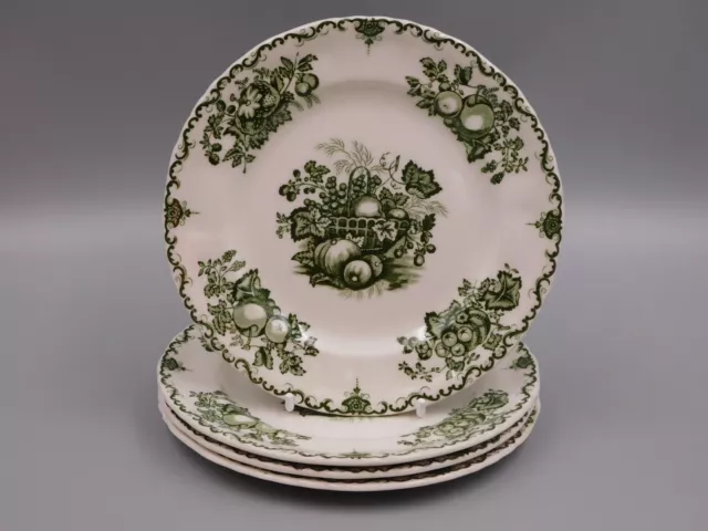 Four Masons Green Fruit Basket 6 3/4" Side Plates.