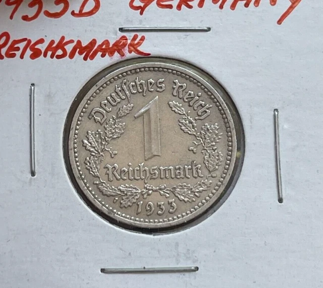 1933 D Germany 1 One Reichsmark  bg