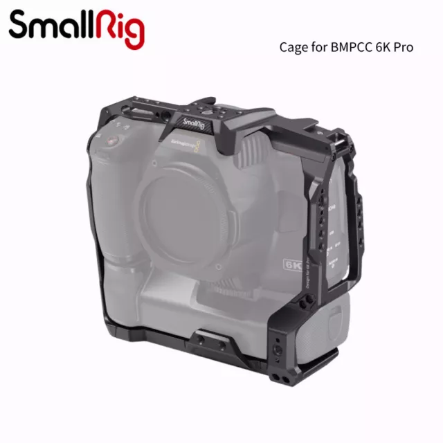 SmallRig Camera Cage for BMPCC 6K Pro with Battery Grip Attached-3382B