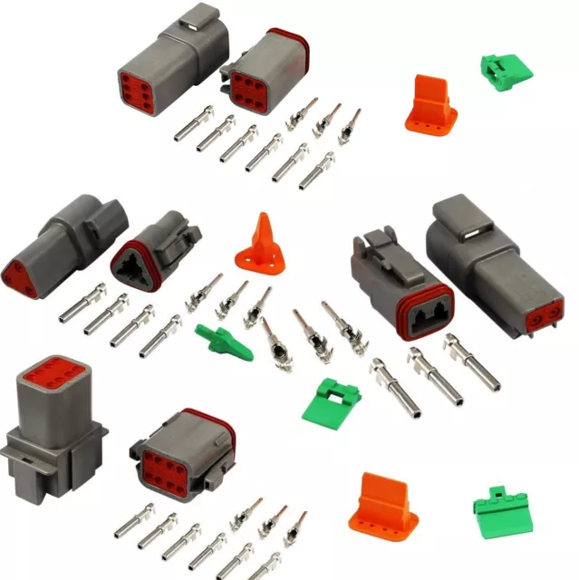 Kfz Stecker 0,75² - 2,0² DT Deutsch 2 bis 12 Polig Set Auto Steckverbinder IP68