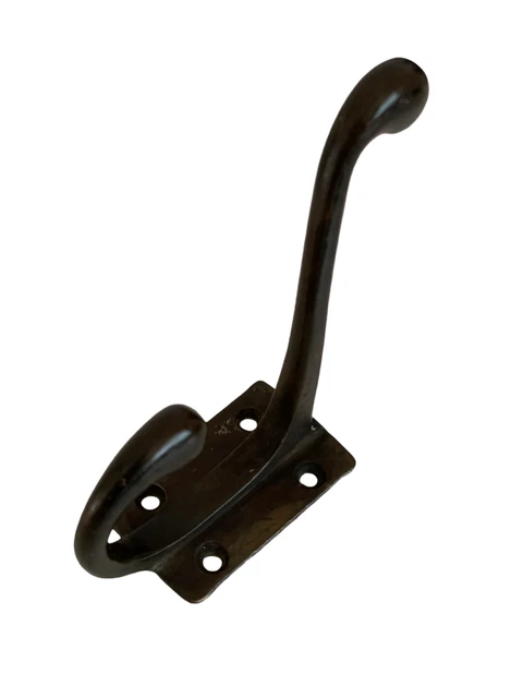 Antique Art Deco Hat Coat Hook Solid Cast Bronze Brass Vintage Original CH/10