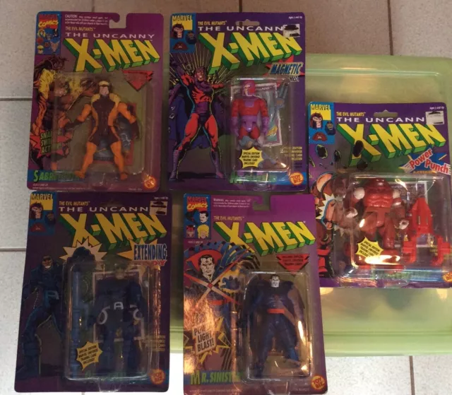 Toy Biz Marvel X-Men The Evil Mutants Action Figure Lot (5) Mip Free Shipping
