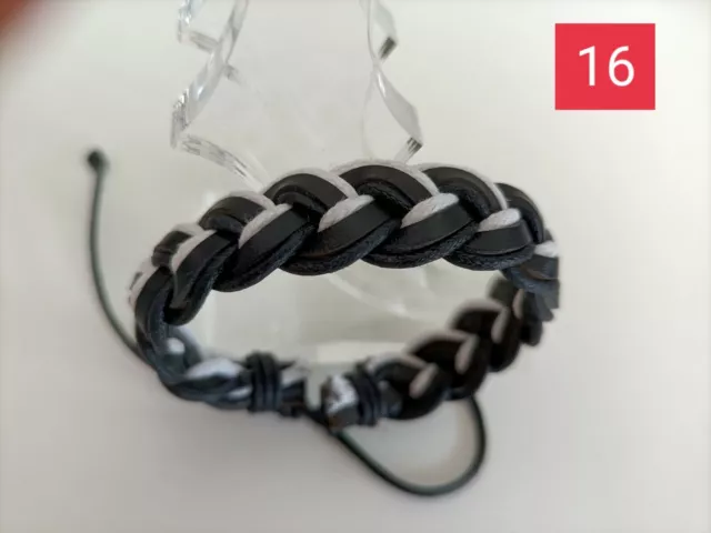 Bracelet en cuir différent style/ couleur noir marron pour homme et femme mixte