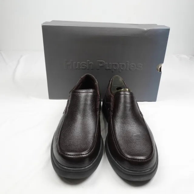 Brand New Hush Puppies Men's Loafer Shoes Size 13 M Dark Brown Leather Slip On