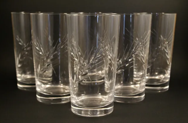 6 verres à orangeade cristal d'arques modèle épi